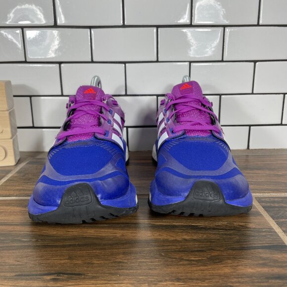 adidas Response Boost Techfit Womens Size 8 Running Shoes Blue Purple Sneaker - Picture 2 of 13